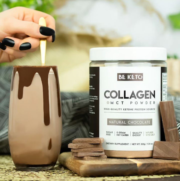 Kollagen + MCT-Öl Natürliche Schokolade 300g Typ-I Haare, Haut und Nagel 4 Kollagen + MCT-Öl Natürliche Schokolade 300g Typ-I Haare, Haut und Nagel – Bild 4