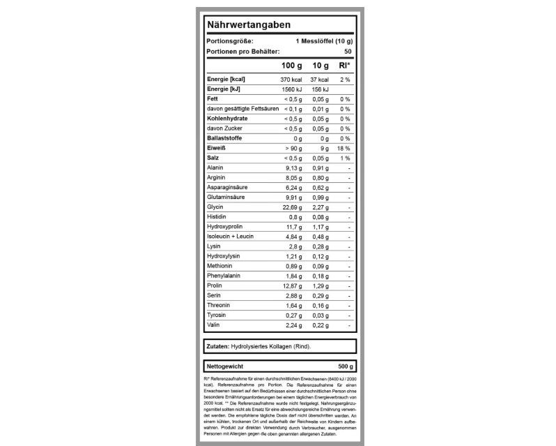 Premium Reines Rinderkollagen Geschmacksneutral 500g Hydrolysiertes Typ I & III 5 Premium Reines Rinderkollagen Geschmacksneutral 500g Hydrolysiertes Typ I & III – Bild 5
